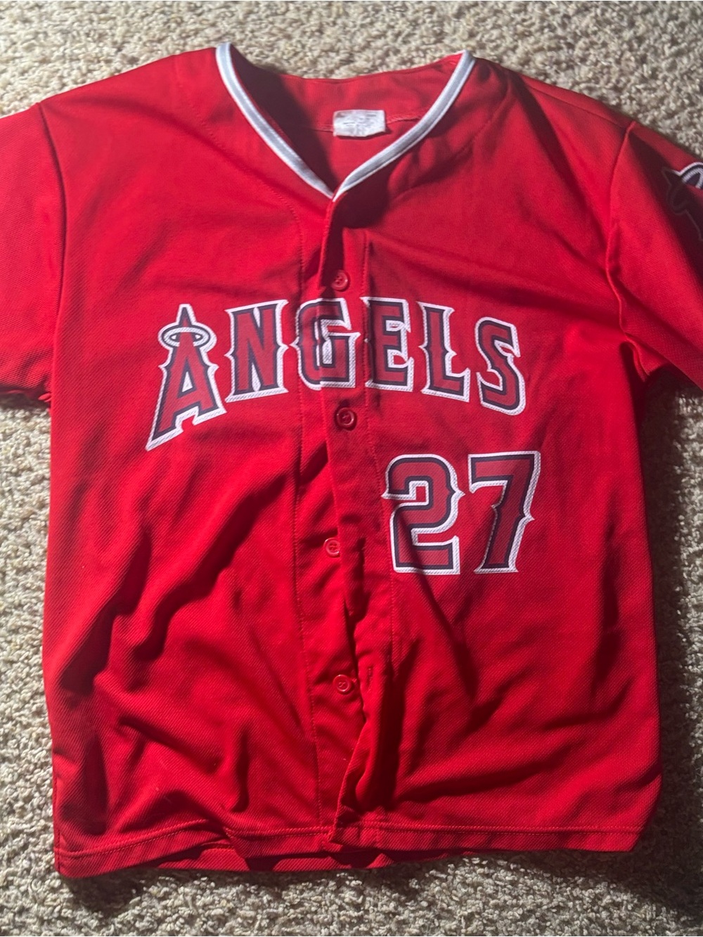 Angels Mike trout jersey kids